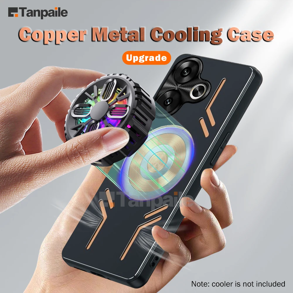 Copper Metal Cooling Case For POCO F6 Redmi Turbo3 Case Turbo 3 Shockproof Heat Dissipation Cover
Copper Metal Cooling Case For POCO F6 Redmi Turbo3 Case Turbo 3 Shockproof Heat Dissipation Cover