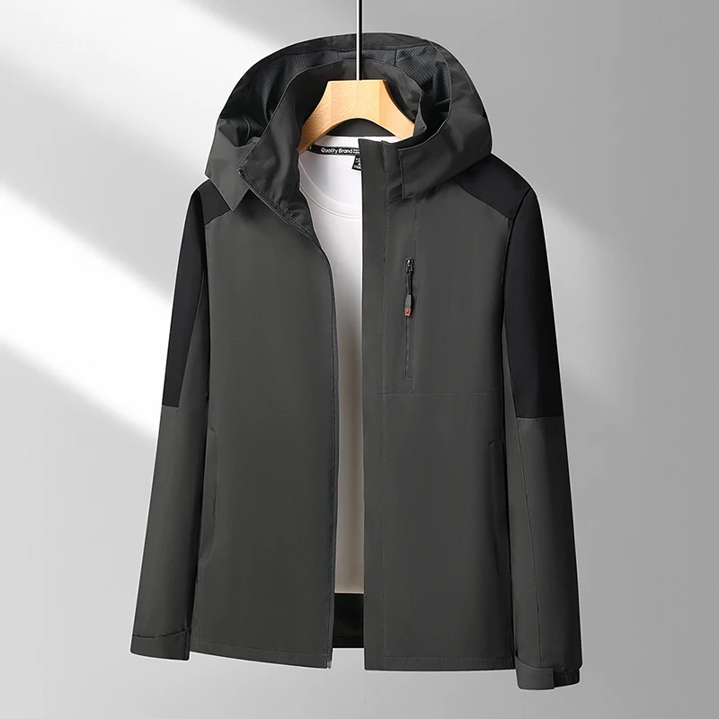 Мужская модная рабочая куртка на весну-осень в корейском стиле со съемным капюшоном, приталенная, из 100% полиэфирного волокна, повседневная верхняя одежда
Мужская модная рабочая куртка на весну-осень в корейском стиле со съемным капюшоном, приталенная, из 100% полиэфирного волокна, повседневная верхняя одежда