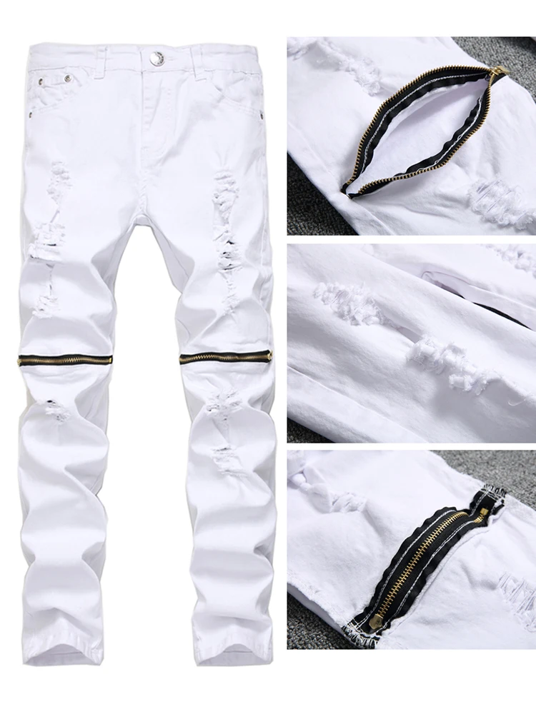 Street Style Men's Stretchy Slim Fit Jeans High Waist Zipper Knee Hole Hip Hop Casual Elastic Youthful Long Pants
Street Style Men's Stretchy Slim Fit Jeans High Waist Zipper Knee Hole Hip Hop Casual Elastic Youthful Long Pants