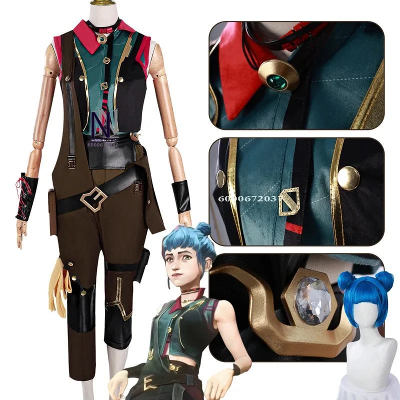 Game League of Legends Jinx Cosplay Costume Pow-Pow Full Set Wig Anime Clothes for Women Role Play Halloween Party Love Live
Game League of Legends Jinx Cosplay Costume Pow-Pow Full Set Wig Anime Clothes for Women Role Play Halloween Party Love Live