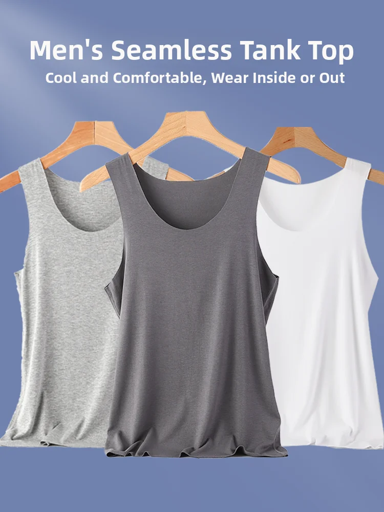 Large Size Modal Seamless Vest Summer round Neck Elastic Base Shirt Casual Thin Sleeveless T-Shirt Top for Men
Large Size Modal Seamless Vest Summer round Neck Elastic Base Shirt Casual Thin Sleeveless T-Shirt Top for Men