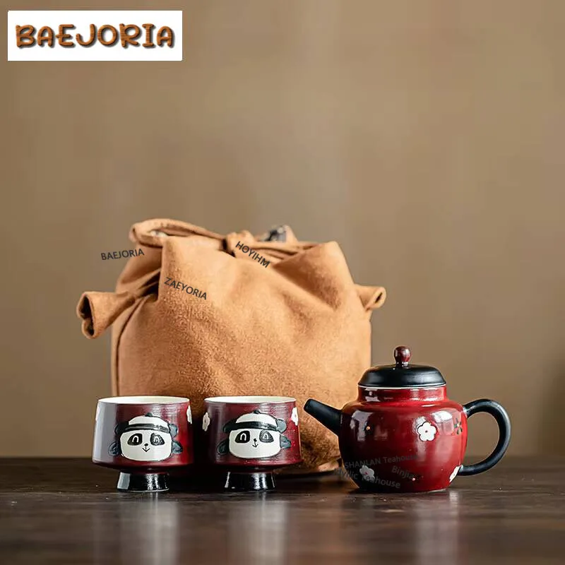 Boutique Pink Hawthorn Red Ceramic Teacup Hand Painted Small Flower Pot Japanese Tea Brewing Kettle Portable Bag Kung Fu Teaset
Boutique Pink Hawthorn Red Ceramic Teacup Hand Painted Small Flower Pot Japanese Tea Brewing Kettle Portable Bag Kung Fu Teaset