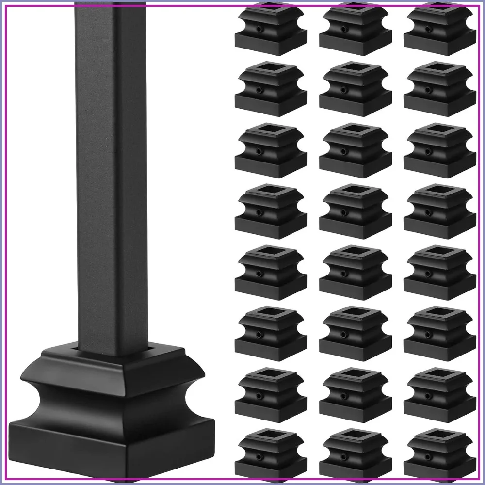 24 Pcs Iron Baluster Shoes Stair Flat Shoe with Screw for 1/2 Inch Square Scroll Basket Twist Knuckle Staircase Balusters Metal Spindle Railing, Satin Black
24 Pcs Iron Baluster Shoes Stair Flat Shoe with Screw for 1/2 Inch Square Scroll Basket Twist Knuckle Staircase Balusters Metal Spindle Railing, Satin Black