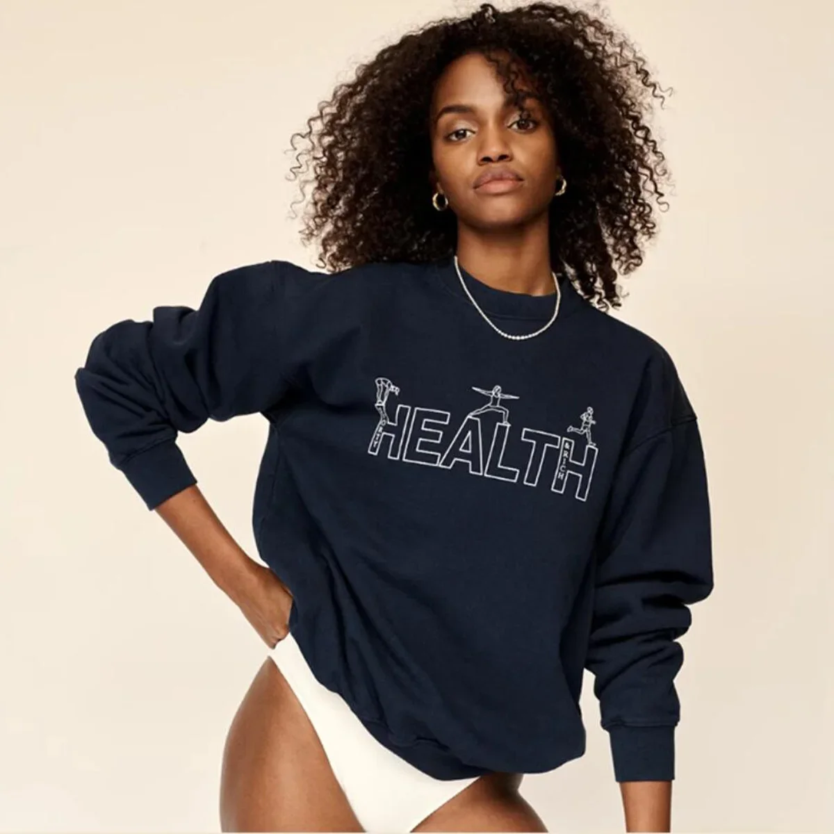 American Vintage Printing Oversize Navy Crewneck Sweatshirts Long Sleeve Cotton Loose Casual Pullover 90's Sporty Jumper Female
American Vintage Printing Oversize Navy Crewneck Sweatshirts Long Sleeve Cotton Loose Casual Pullover 90's Sporty Jumper Female