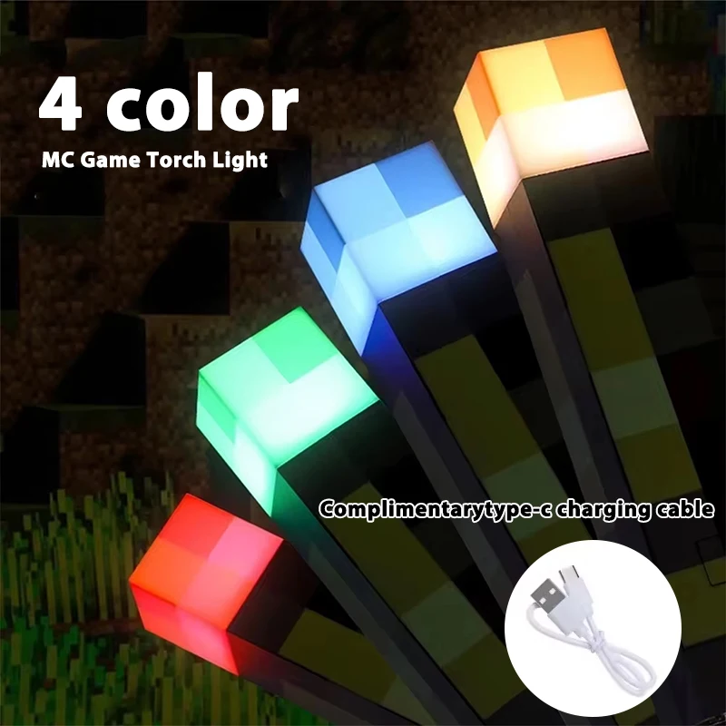 MC Game Torch Light Table Lamps Brownstone LED Night Light USB Bedroom Decoration Table Lamp Gift Lamp for Kids Bedside Lamp
MC Game Torch Light Table Lamps Brownstone LED Night Light USB Bedroom Decoration Table Lamp Gift Lamp for Kids Bedside Lamp