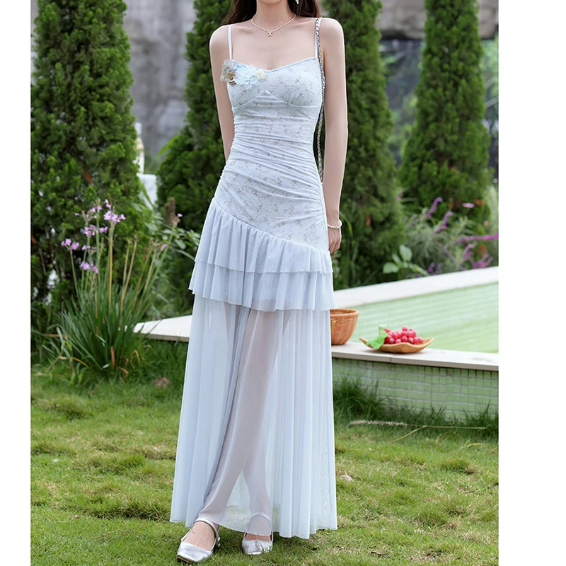 Summer Dresses for Women 2026 Vacation Smocked Floral Maxi Dress Boho Beach Sundress with Floral Fashion Clothing Mesh Dress
Summer Dresses for Women 2026 Vacation Smocked Floral Maxi Dress Boho Beach Sundress with Floral Fashion Clothing Mesh Dress