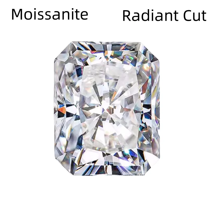 Real Moissanite Stone Radiant Cut D Color VVS1 Gemstone for Charms Women Jewelry with GRA Certificate Pass Diamonds Test
Real Moissanite Stone Radiant Cut D Color VVS1 Gemstone for Charms Women Jewelry with GRA Certificate Pass Diamonds Test