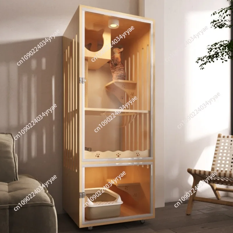 Solid wood cage villa indoor independent litter box cage house double storey cat nest cat room pet cat
Solid wood cage villa indoor independent litter box cage house double storey cat nest cat room pet cat