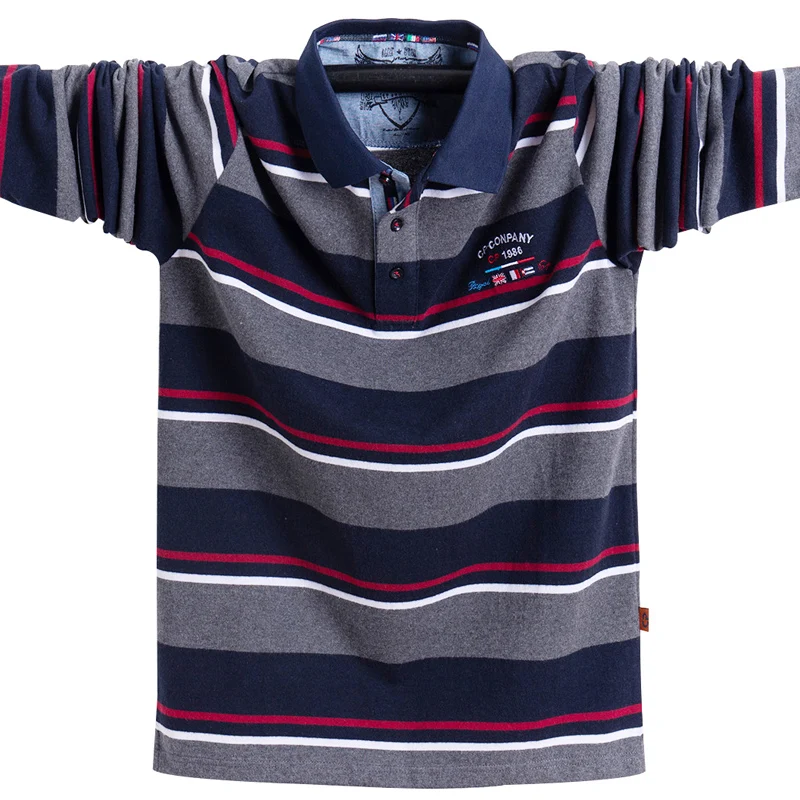 New Men Polo Shirts High Quality Striped Polo Shirt Fashion Casual Long Sleeves Polo Shirt Brand Clothing Autumn Winter 5XL Size
New Men Polo Shirts High Quality Striped Polo Shirt Fashion Casual Long Sleeves Polo Shirt Brand Clothing Autumn Winter 5XL Size