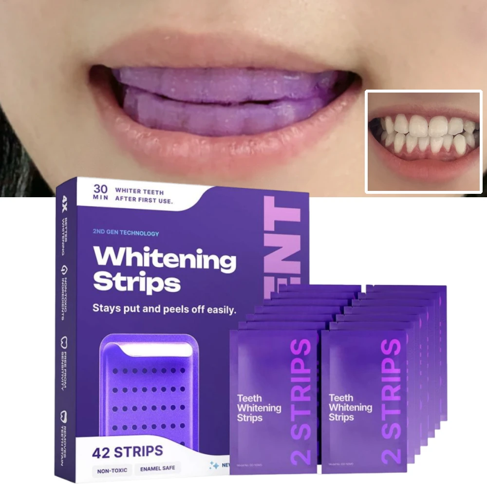42 полоски для отбеливания зубов с фиолетовым гелем – быстрое осветление за 30 минут, удаляют пятна, освежают дыхание, безопасны для чувствительных зубов
42 полоски для отбеливания зубов с фиолетовым гелем – быстрое осветление за 30 минут, удаляют пятна, освежают дыхание, безопасны для чувствительных зубов