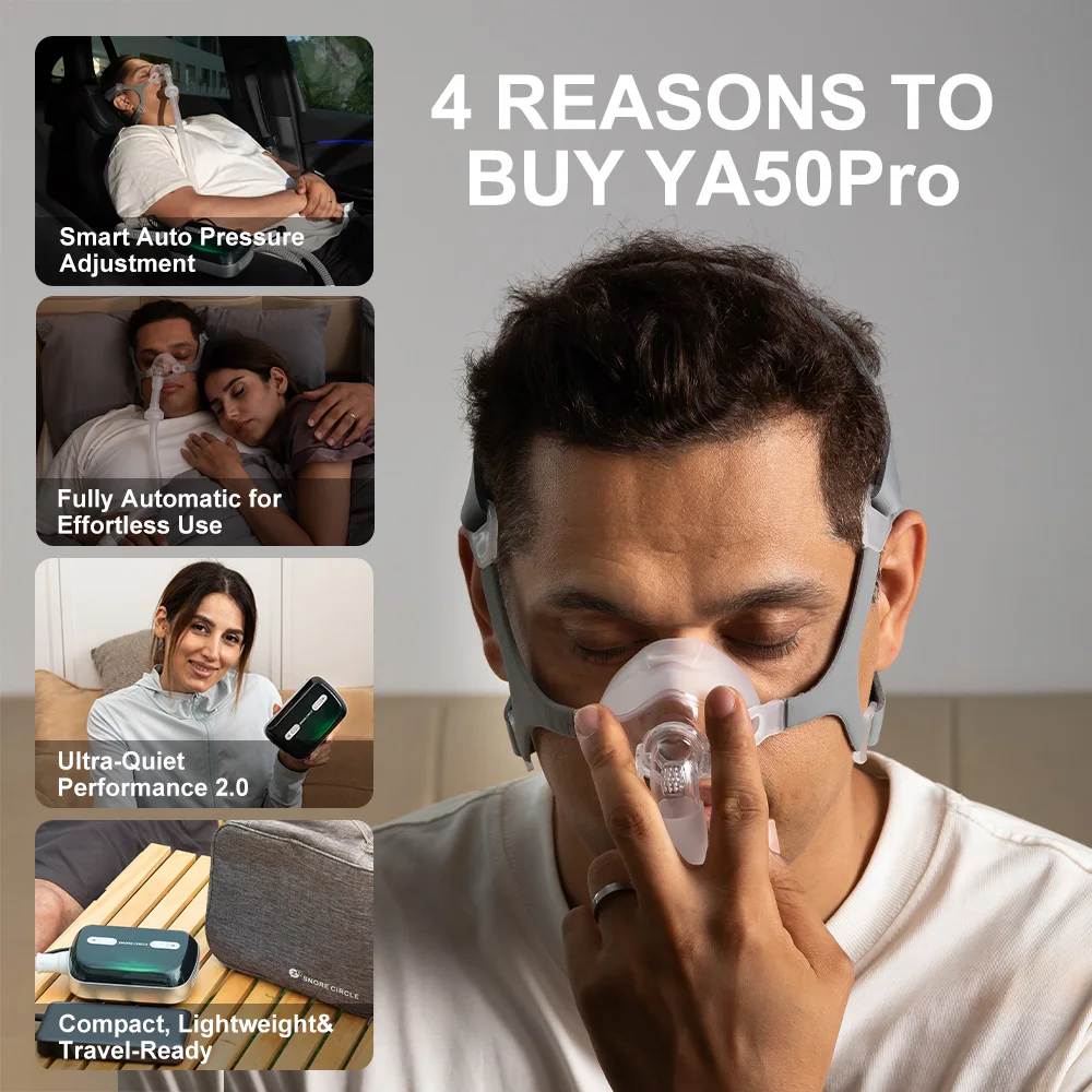 YA50 Pro Mini CPAP Fixed Pressure Apnea Machine with Mask for Anti Snoring Sleep Apnea Quiet Sleep Machine Snoring Solution New
YA50 Pro Mini CPAP Fixed Pressure Apnea Machine with Mask for Anti Snoring Sleep Apnea Quiet Sleep Machine Snoring Solution New