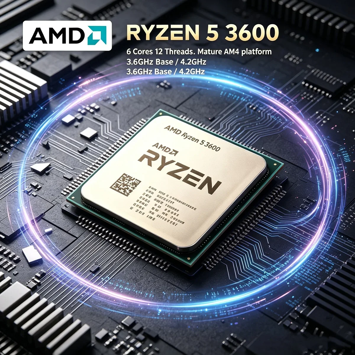 AMD Ryzen 5 3600 R5 3600 CPU Socket AM4 6-Core 12-Thread 32MB L3 Cache DDR4 Support Gaming PC Processor
AMD Ryzen 5 3600 R5 3600 CPU Socket AM4 6-Core 12-Thread 32MB L3 Cache DDR4 Support Gaming PC Processor