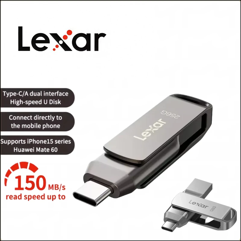 Lexar JumpDrive Dual Drive D400 USB 3.2 Type-C Type-A Flash Drive for Metal Housing Storage Expansion for PC iPhone 15
Lexar JumpDrive Dual Drive D400 USB 3.2 Type-C Type-A Flash Drive for Metal Housing Storage Expansion for PC iPhone 15