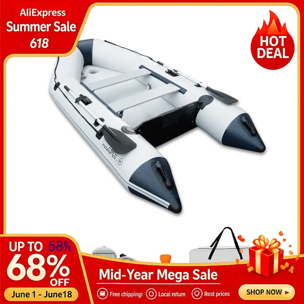 Dinghy Boat With DropStitch Floor 10ft Portable Inflatable Boat For 34 Adults, Motor Compatible, HeavyDuty PVC, Custom
Dinghy Boat With DropStitch Floor 10ft Portable Inflatable Boat For 34 Adults, Motor Compatible, HeavyDuty PVC, Custom