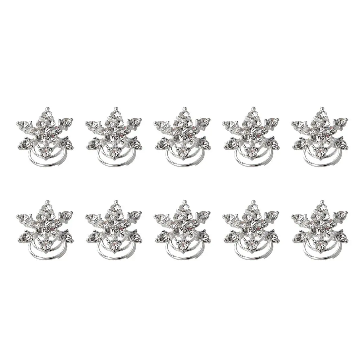 10 Pcs Spiral Hairpin Rhinestone Snowflake Bride Bridesmaid Wedding Clips Hair Accessories Women Girls Styling Long Lasting
10 Pcs Spiral Hairpin Rhinestone Snowflake Bride Bridesmaid Wedding Clips Hair Accessories Women Girls Styling Long Lasting