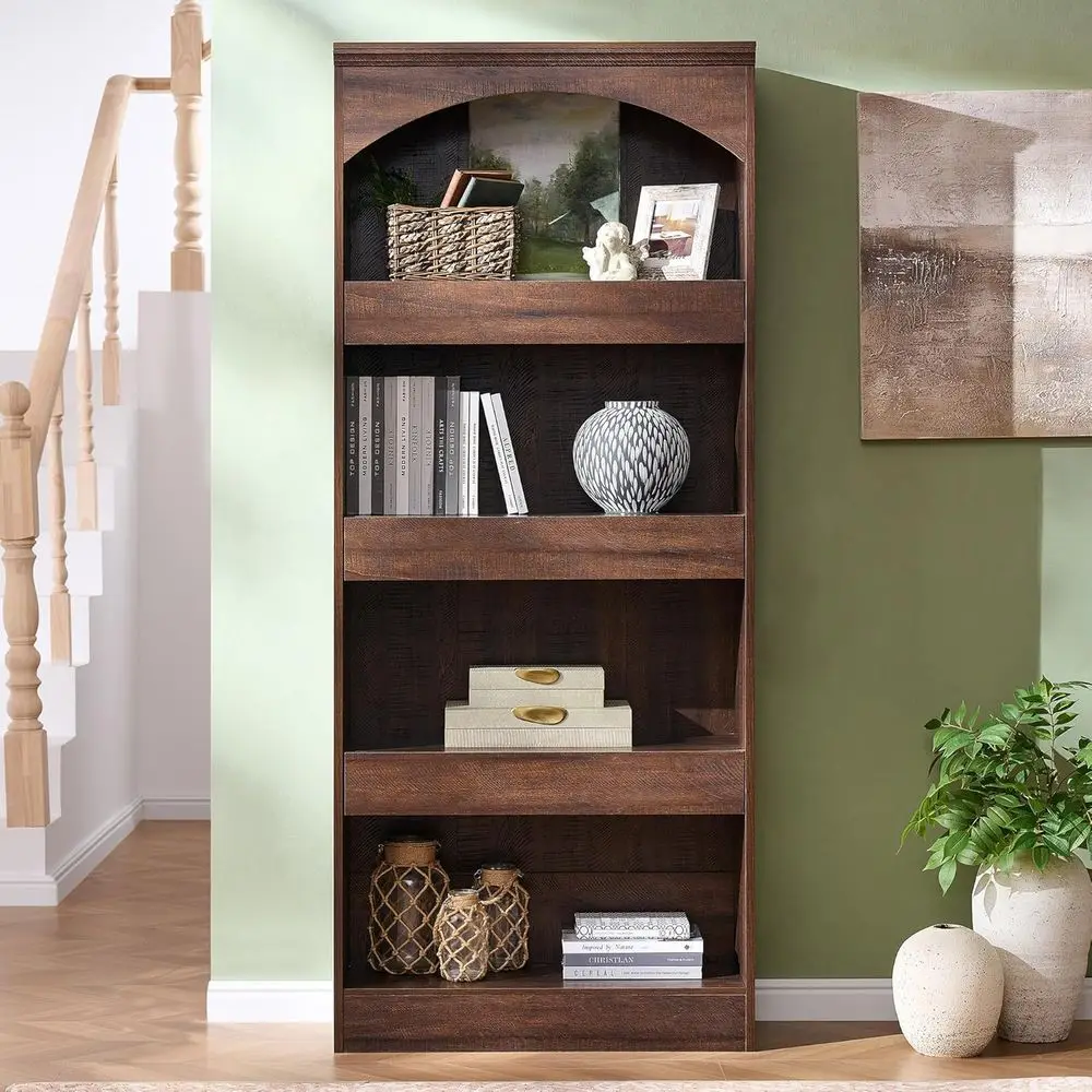 4-Tier Tall Wooden Bookshelf with Secret Magnetic Compartment for Living Room or Office (Brown)
4-Tier Tall Wooden Bookshelf with Secret Magnetic Compartment for Living Room or Office (Brown)