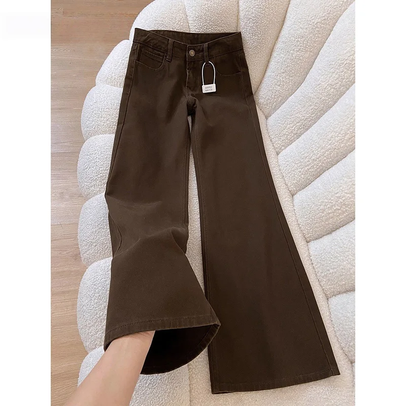 2026 Women Chic Korean Slim Fit Jeans Lady Vintage Solid Color Flared Denim Trousers Female Casual Straight Leg Pants
2026 Women Chic Korean Slim Fit Jeans Lady Vintage Solid Color Flared Denim Trousers Female Casual Straight Leg Pants