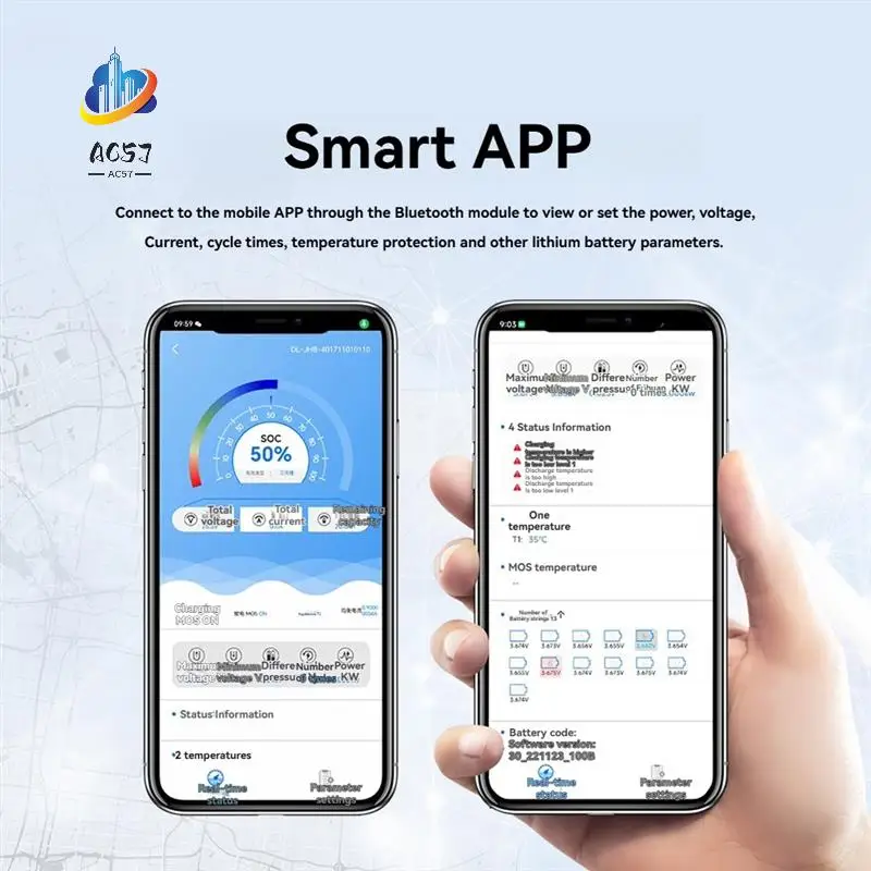 AC57-BMS Smart BMS Wifi BMS 1A Active Balance Current BMS 4S 8S Bluetooth 4S 8S Lifepo4 Li- CAN BMS
AC57-BMS Smart BMS Wifi BMS 1A Active Balance Current BMS 4S 8S Bluetooth 4S 8S Lifepo4 Li- CAN BMS