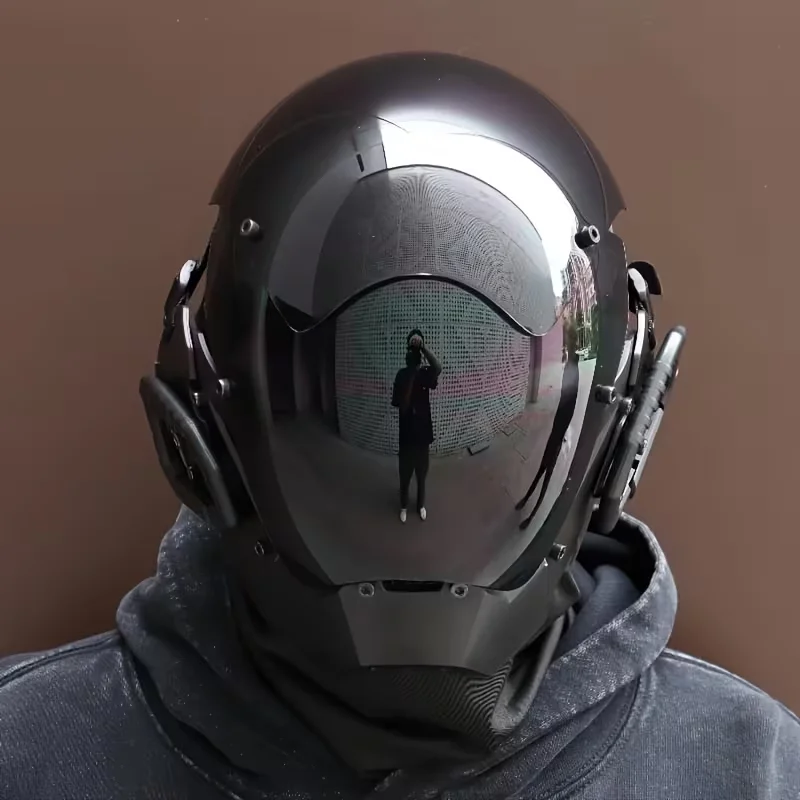 Черная маска в стиле киберпанк для косплея на Хэллоуин, механический реалистичный реквизит для CS, стильная и веселая маска для вечеринок и стрельбы
Черная маска в стиле киберпанк для косплея на Хэллоуин, механический реалистичный реквизит для CS, стильная и веселая маска для вечеринок и стрельбы