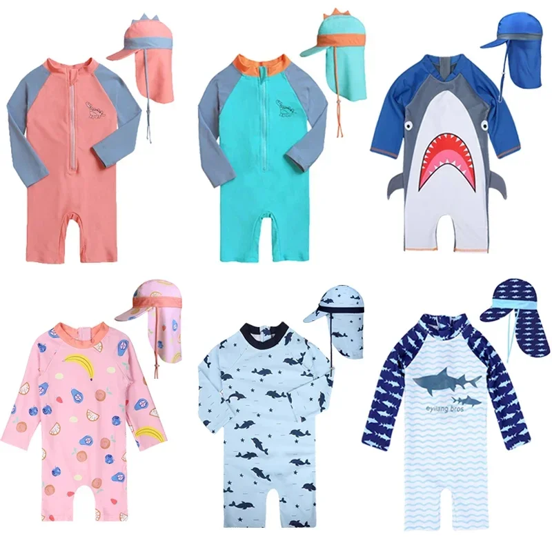 Baby Boys Swimsuit Long Sleeves One Piece Swimwear for Kids Toddler Cartoon Rash Guards Infant Bathing Suit Korea Sets
Baby Boys Swimsuit Long Sleeves One Piece Swimwear for Kids Toddler Cartoon Rash Guards Infant Bathing Suit Korea Sets