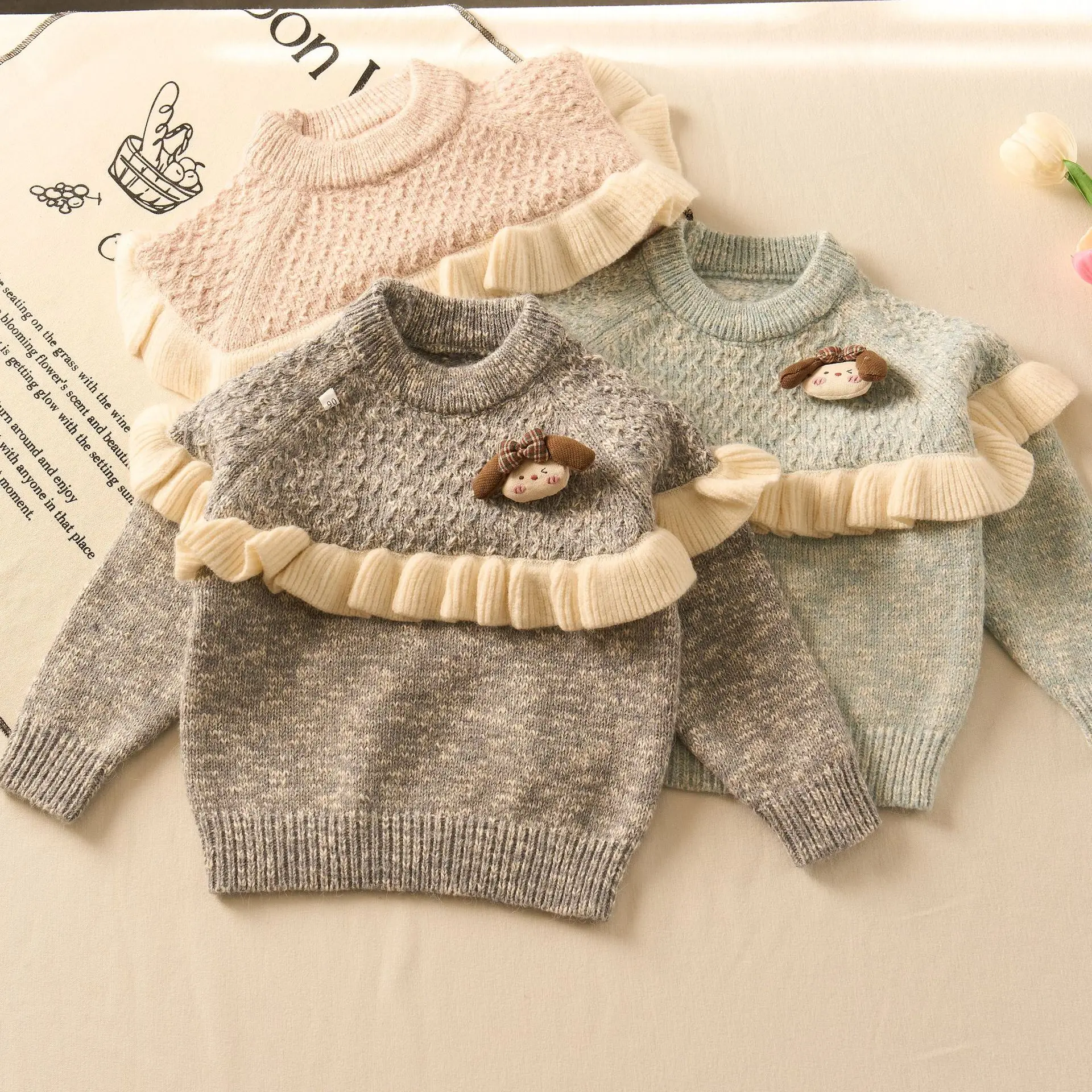 Girls Pullover Sweaters Spring Autumn 2025 Children Woolen Jersey Tops For Baby Girl Cute Clothes Kids Knitted Outerwear Sweater
Girls Pullover Sweaters Spring Autumn 2025 Children Woolen Jersey Tops For Baby Girl Cute Clothes Kids Knitted Outerwear Sweater