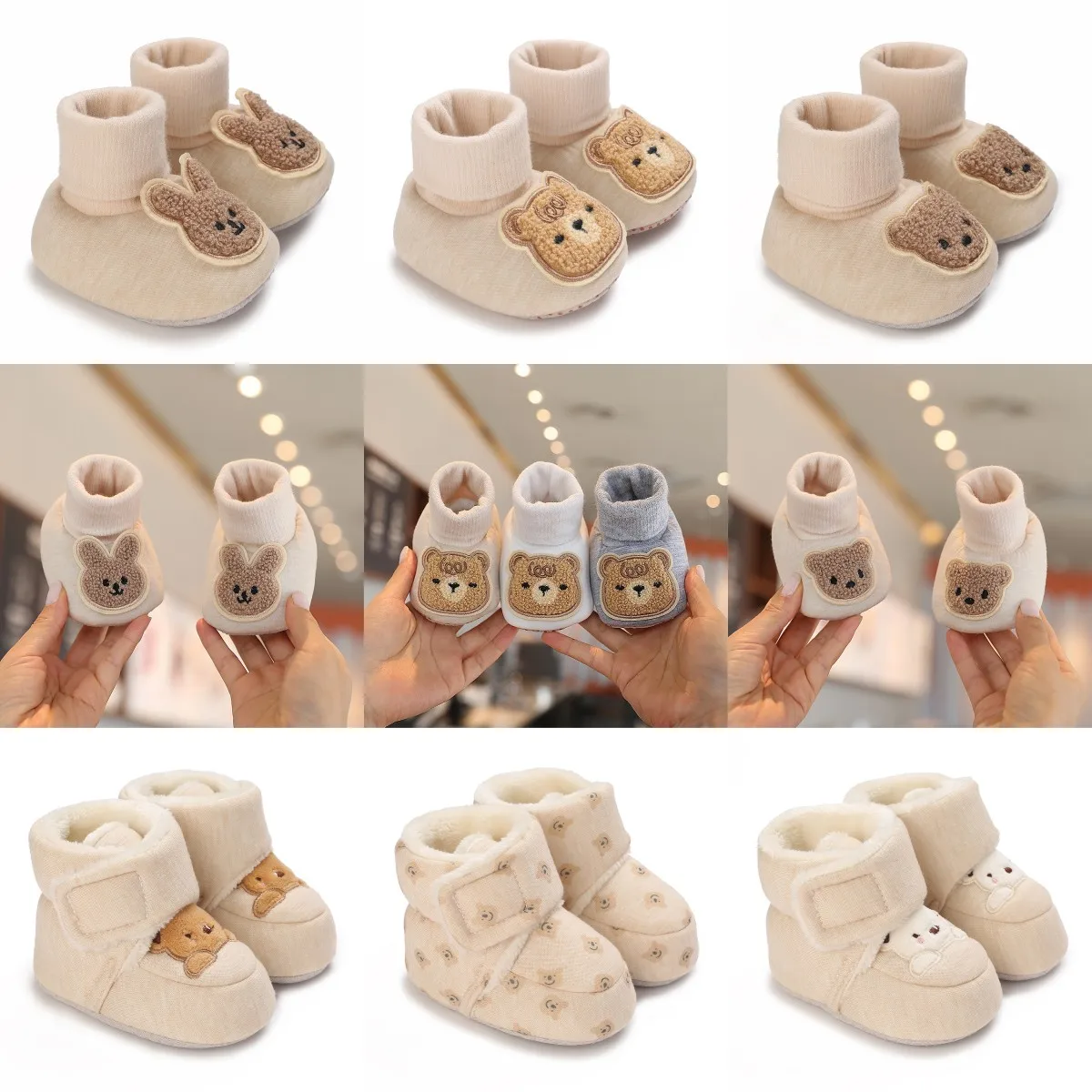 Cartoon All Cotton Apricot Colored Bear Baby Cotton Shoes With Plush Insulation and Soft Soles For Baby Walking Shoes
Cartoon All Cotton Apricot Colored Bear Baby Cotton Shoes With Plush Insulation and Soft Soles For Baby Walking Shoes