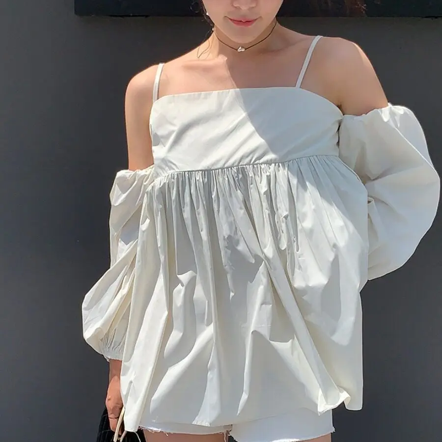 Loose Women's irt Dongda Gate Spring 2026 Faionable oulder Bared French Sle Cotton Long Sve Breathable Casual Top
Loose Women's irt Dongda Gate Spring 2026 Faionable oulder Bared French Sle Cotton Long Sve Breathable Casual Top