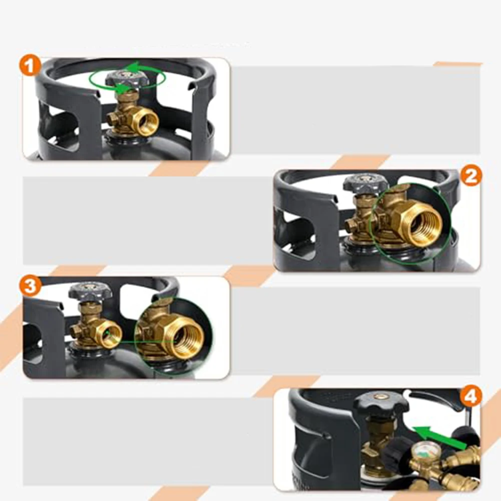 3 Way Propane Splitter with Pressure Gauge Display and Triple Auto Seal Valves for RV Camping For BBQ Cooking Gear
3 Way Propane Splitter with Pressure Gauge Display and Triple Auto Seal Valves for RV Camping For BBQ Cooking Gear