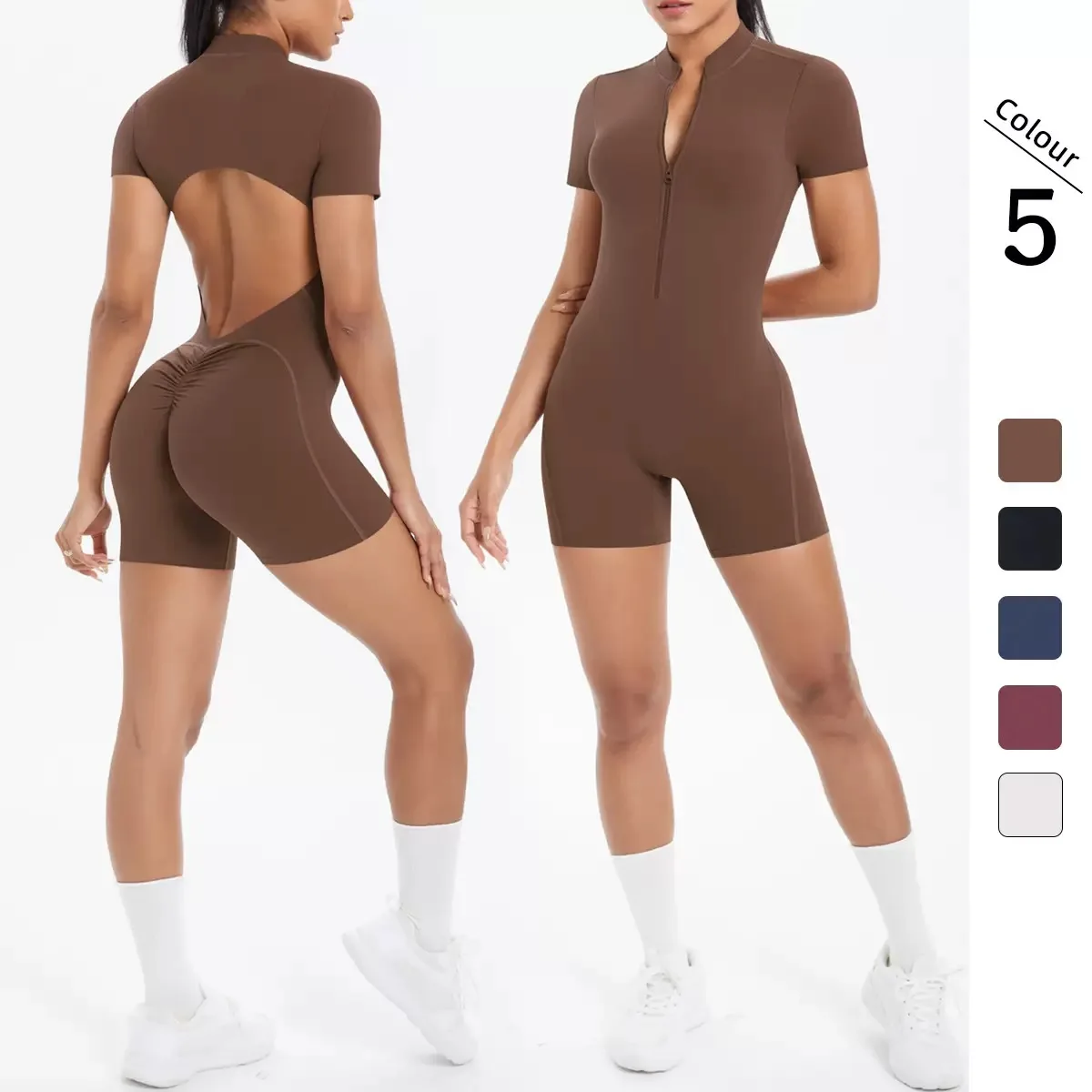 Women's Seamless Yoga Jumpsuits Sports Fitness Zipper Open Beauty Back Hip-lifting One-Piece Running Training Workout Bodysuits
Women's Seamless Yoga Jumpsuits Sports Fitness Zipper Open Beauty Back Hip-lifting One-Piece Running Training Workout Bodysuits