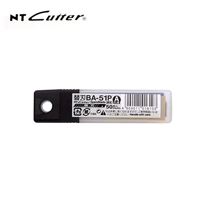 NT Cutter BA-51P Black Spare Blade Set 50PCS A-Type 9mm 58 Degrees Replacement Blades Art Knife for PMGA-EVO1 A-300 Cutter Tools
NT Cutter BA-51P Black Spare Blade Set 50PCS A-Type 9mm 58 Degrees Replacement Blades Art Knife for PMGA-EVO1 A-300 Cutter Tools