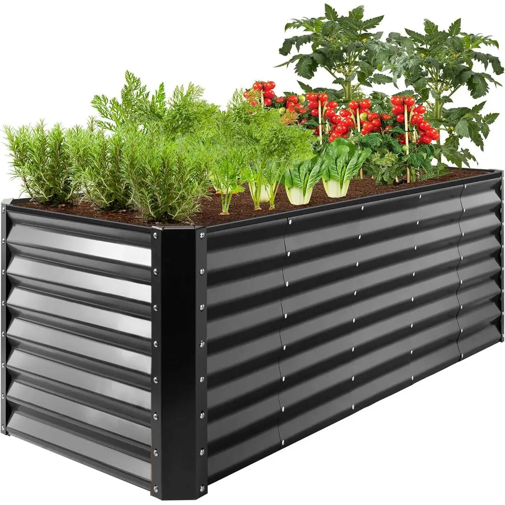 8x2x2ft Large Outdoor Metal Raised Garden Bed for Deep Root Plants, Flowers, Herbs, and Succulents - 239 Gallon Capacity - Gray
8x2x2ft Large Outdoor Metal Raised Garden Bed for Deep Root Plants, Flowers, Herbs, and Succulents - 239 Gallon Capacity - Gray