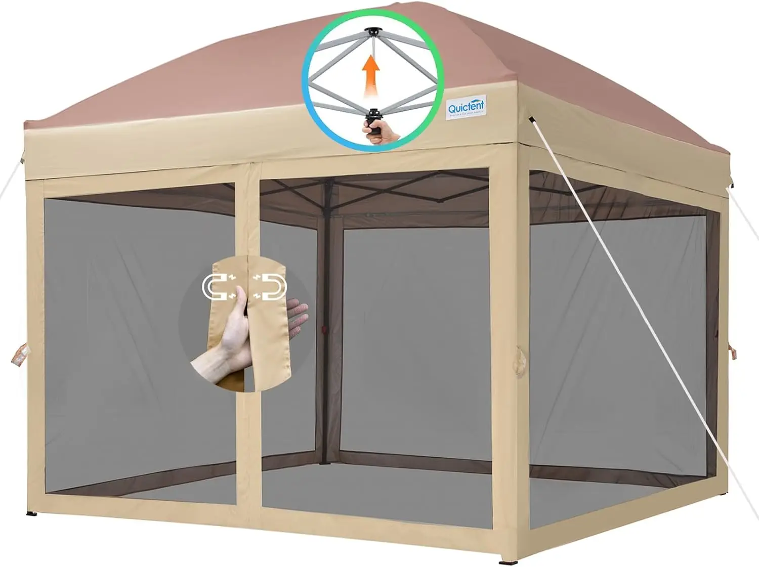 10’x10’ Pop up Canopy Tent with Netting, One Person Instant Setup Screen House Room Tent Screened- 2 Magnetic Doors, W
10’x10’ Pop up Canopy Tent with Netting, One Person Instant Setup Screen House Room Tent Screened- 2 Magnetic Doors, W