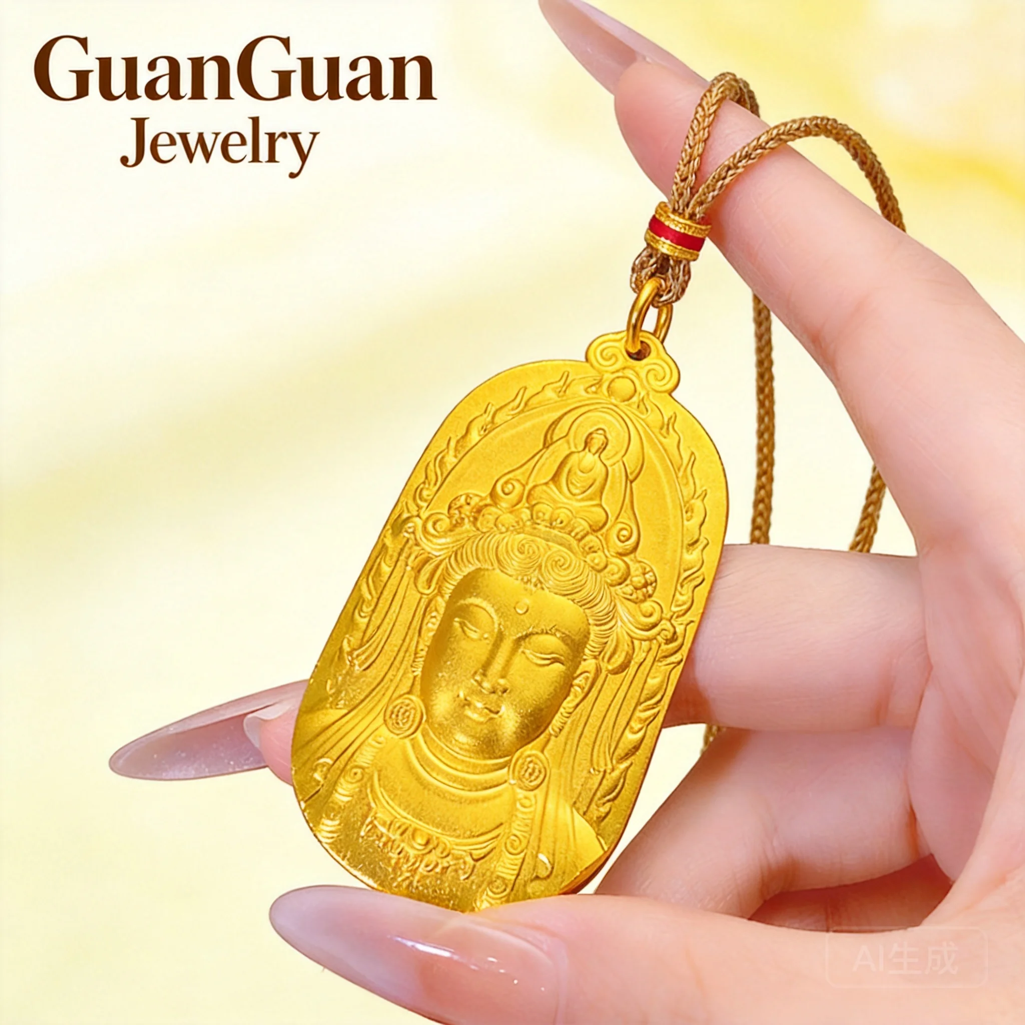 Guanyin Bodhisattva Pendant 2026 Ancient Craft Brass Gold Plated Traditional Chinese Style Retro Unisex Sweater Chain Light Luxu
Guanyin Bodhisattva Pendant 2026 Ancient Craft Brass Gold Plated Traditional Chinese Style Retro Unisex Sweater Chain Light Luxu