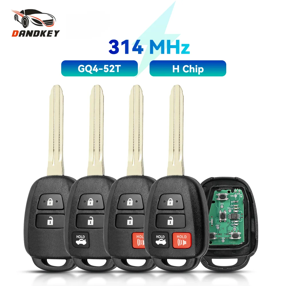 Dandkey 314.4Mhz /315mhz Remote Car Key For Toyota RAV4 LE XLE Highlander LE 2013- 2017 Sequoia Tundra Tacoma FSK H Chip GQ4-52T
Dandkey 314.4Mhz /315mhz Remote Car Key For Toyota RAV4 LE XLE Highlander LE 2013- 2017 Sequoia Tundra Tacoma FSK H Chip GQ4-52T