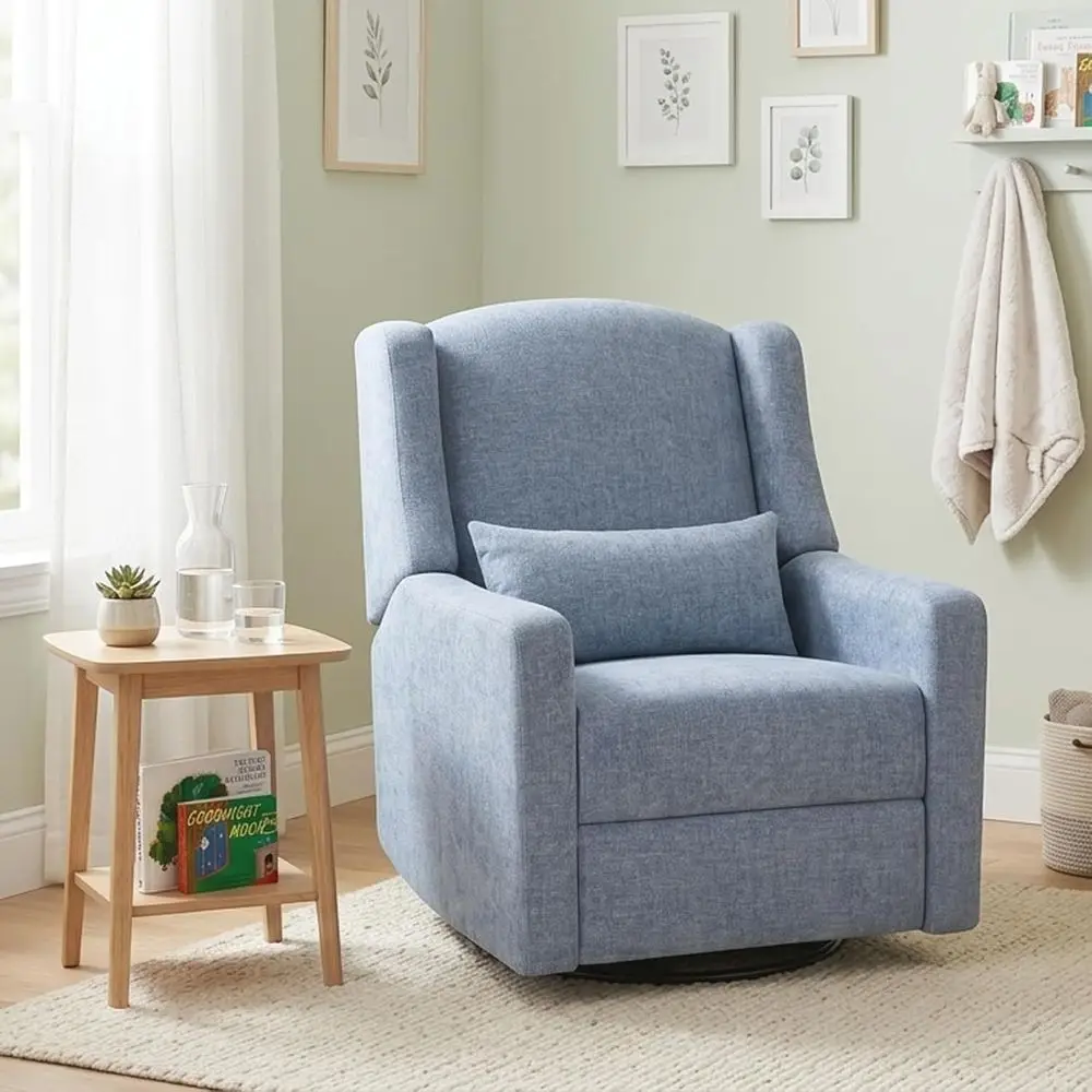 Nursery Rocking Chair: 270° Swivel Recliner with Waist Support & USB Port, Comfortable Glider for Nursery, Living Room, and Bedr
Nursery Rocking Chair: 270° Swivel Recliner with Waist Support & USB Port, Comfortable Glider for Nursery, Living Room, and Bedr