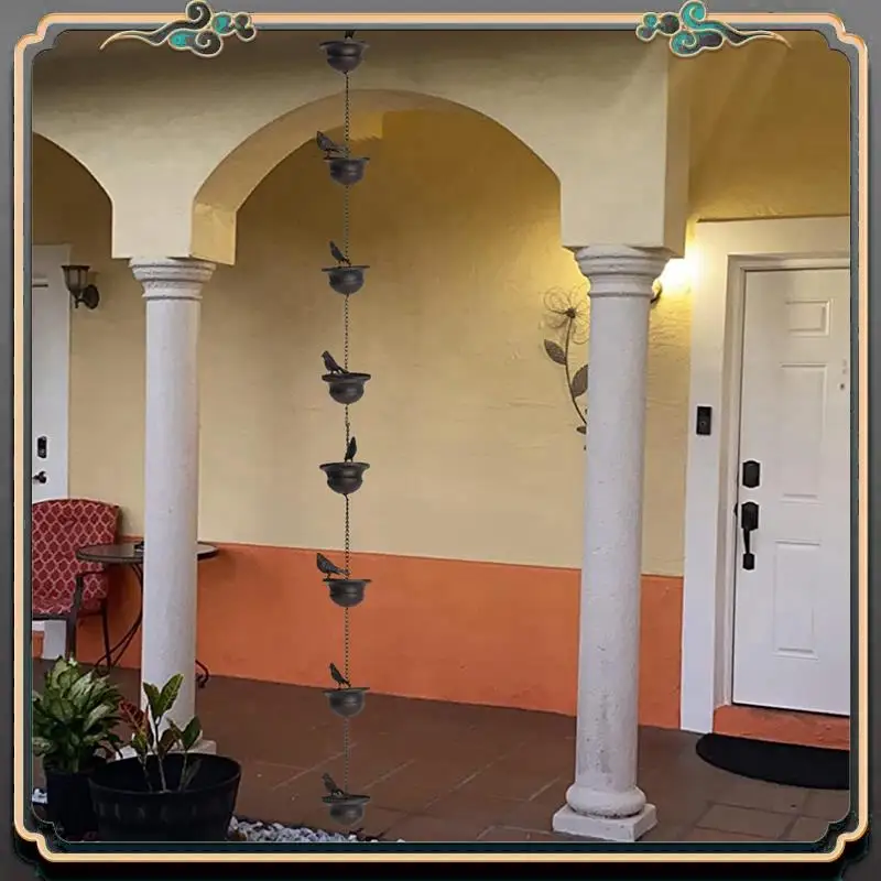 Bird Rain Chain Decorative Metal Rainwater Collection Chain Outdoor Garden Decor, Easy To Use Durable Fine Workmanship
Bird Rain Chain Decorative Metal Rainwater Collection Chain Outdoor Garden Decor, Easy To Use Durable Fine Workmanship