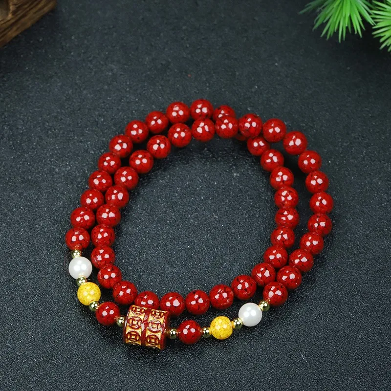 Cinnabar Bracelet Female, Crystal Sand Multi-circle Gourd God of Wealth Buddha Bead Bracelet.
Cinnabar Bracelet Female, Crystal Sand Multi-circle Gourd God of Wealth Buddha Bead Bracelet.