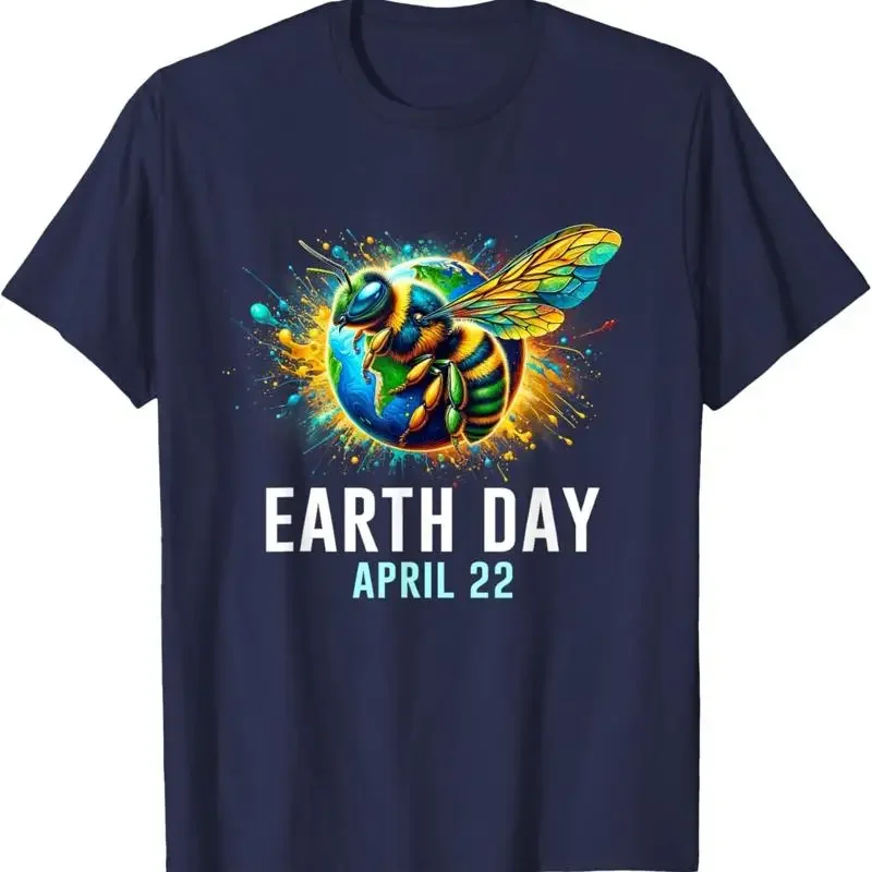 Bee Earth Day April 22 Graphic Tee Breathable Cotton Short Sleeve Crewneck T-Shirt
Bee Earth Day April 22 Graphic Tee Breathable Cotton Short Sleeve Crewneck T-Shirt