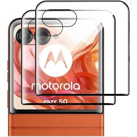 2PCS 3D Curved Tempered Glass For Moto Razr 50 Ultra 50Ultra 9H Full Cover Protective Film Screen Protector For Razr Plus 2024