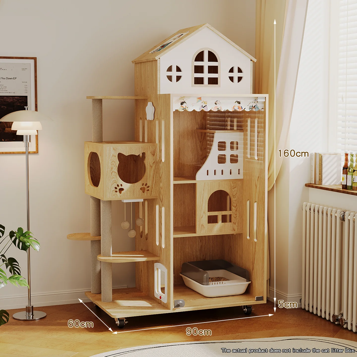 Клетка для кошачьего домика из цельного дерева, большая роскошная домашняя деревянная вилла для кошек, современный стиль, многоуровневое внутреннее гостиное пространство
Клетка для кошачьего домика из цельного дерева, большая роскошная домашняя деревянная вилла для кошек, современный стиль, многоуровневое внутреннее гостиное пространство