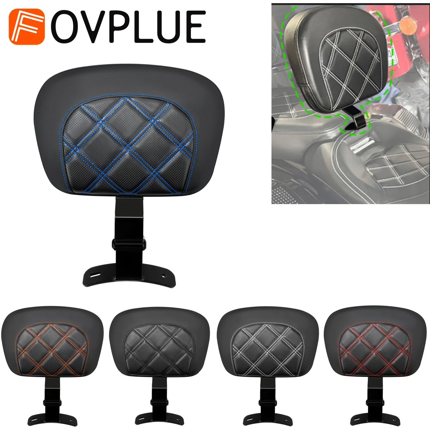 Motorcycle Adjustable Driver Backrest Pad Back Cushion For Harley Touring Road King FLHR Electra Street Glide FLHX FLHXS 2009-UP
Motorcycle Adjustable Driver Backrest Pad Back Cushion For Harley Touring Road King FLHR Electra Street Glide FLHX FLHXS 2009-UP