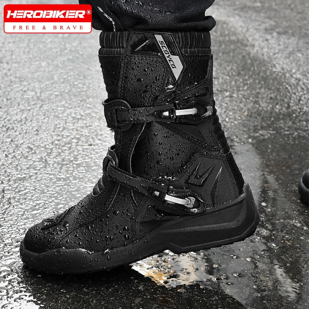 SCOYCO Motorcycle Protective Boots Men Cowhide Waterproof Mid-Calf Long Boots Anti-fall Riding Boot Fall Resistant Racing Boots
SCOYCO Motorcycle Protective Boots Men Cowhide Waterproof Mid-Calf Long Boots Anti-fall Riding Boot Fall Resistant Racing Boots