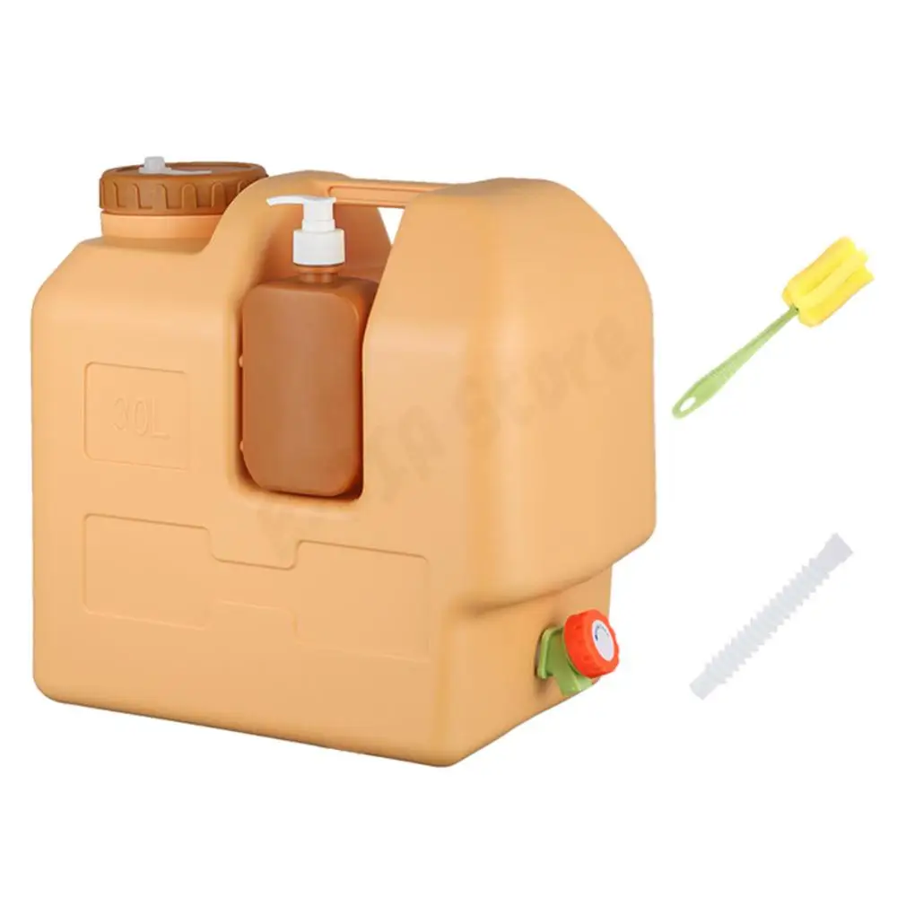 Кувшин для воды на 30 л с краном, контейнер для воды для кемпинга, герметичное ведро для воды с бутылкой для дезинфицирующего средства для рук для кемпинга на открытом воздухе
Кувшин для воды на 30 л с краном, контейнер для воды для кемпинга, герметичное ведро для воды с бутылкой для дезинфицирующего средства для рук для кемпинга на открытом воздухе