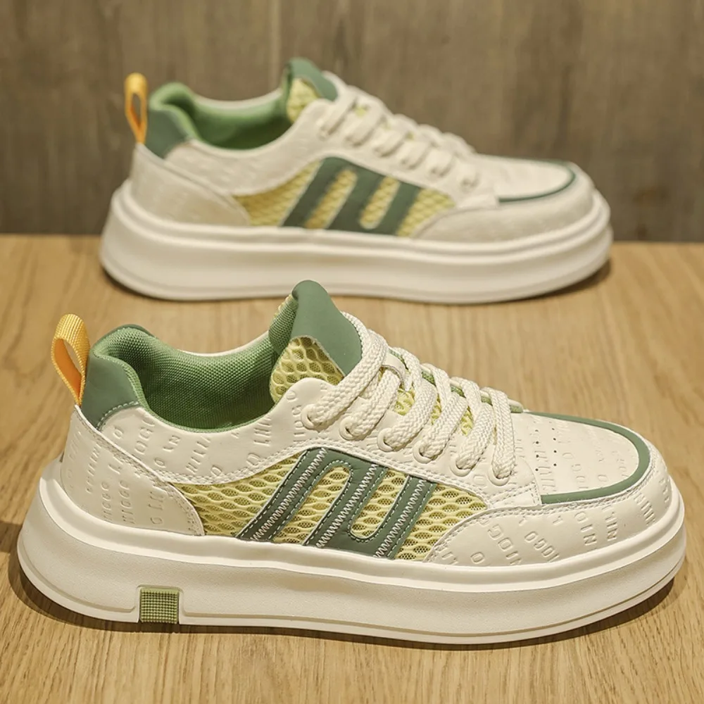 2026 Summer Breathable Mesh Sneakers, White Green Casual Platform Shoes
2026 Summer Breathable Mesh Sneakers, White Green Casual Platform Shoes