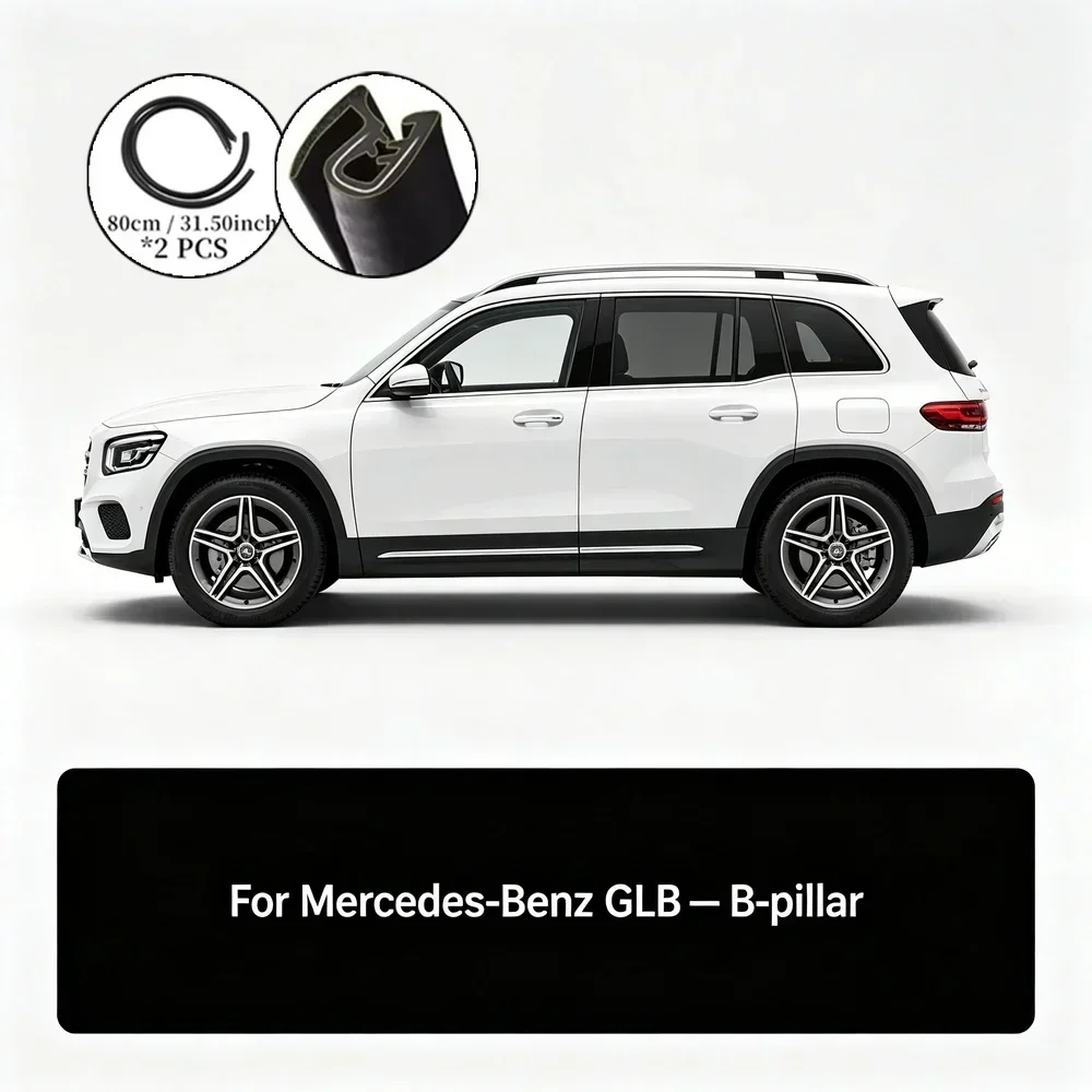 2 Pcs 80cm/31.5inch Door B-Pillar Soundproof Sealing Strips for Mercedes-Benz GLB 2020-2025 Reduce Noise Enhance Sealing
2 Pcs 80cm/31.5inch Door B-Pillar Soundproof Sealing Strips for Mercedes-Benz GLB 2020-2025 Reduce Noise Enhance Sealing