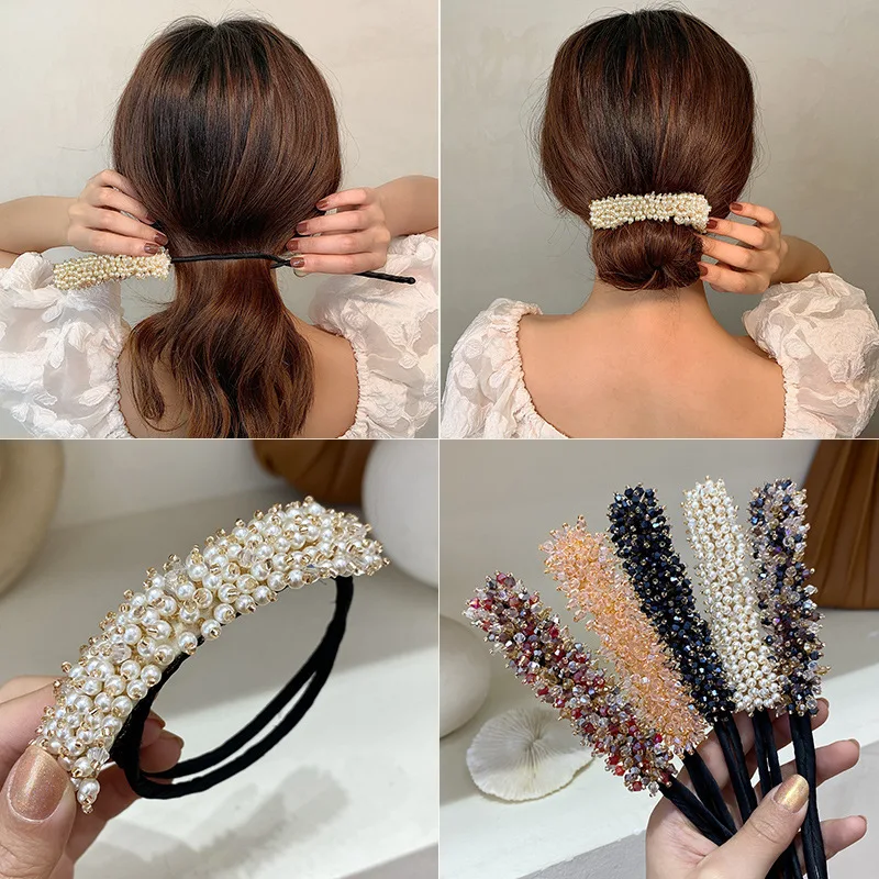 Crystal Hair Curler Women's Simple Braided Hair Headwear Design Styling Tools Versatile Fluffy Flower Bud Head Hair Accessory 
Crystal Hair Curler Women's Simple Braided Hair Headwear Design Styling Tools Versatile Fluffy Flower Bud Head Hair Accessory