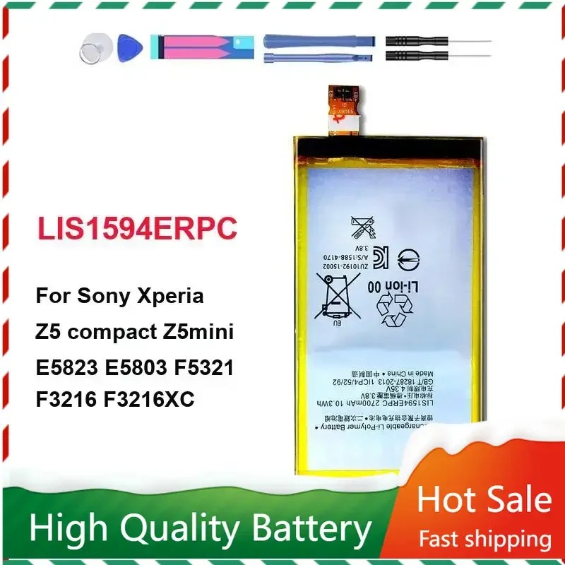 LIS1594ERPC LIS1634ERPC Battery for SONY Xperia F5321 Z5C Z5 Mini E5823 Z5 Compact C6 F3216 F3215 F3216XC Bateria Tracking NO
LIS1594ERPC LIS1634ERPC Battery for SONY Xperia F5321 Z5C Z5 Mini E5823 Z5 Compact C6 F3216 F3215 F3216XC Bateria Tracking NO