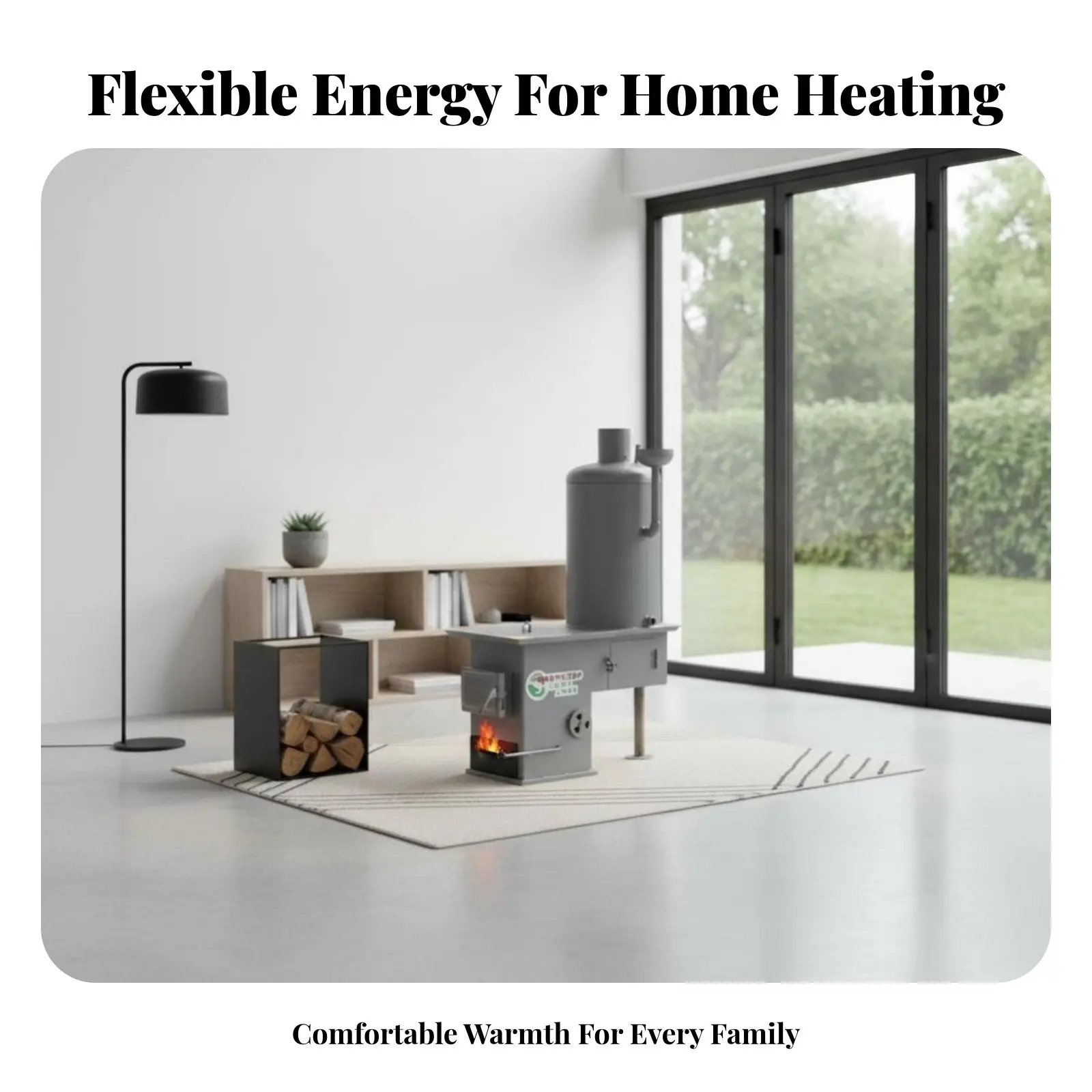 Compact Wood Burning Stove for Indoor Heating with Water Reservoir, Multi-Fuel Compatible, Easy Installation, Energy Saving
Compact Wood Burning Stove for Indoor Heating with Water Reservoir, Multi-Fuel Compatible, Easy Installation, Energy Saving