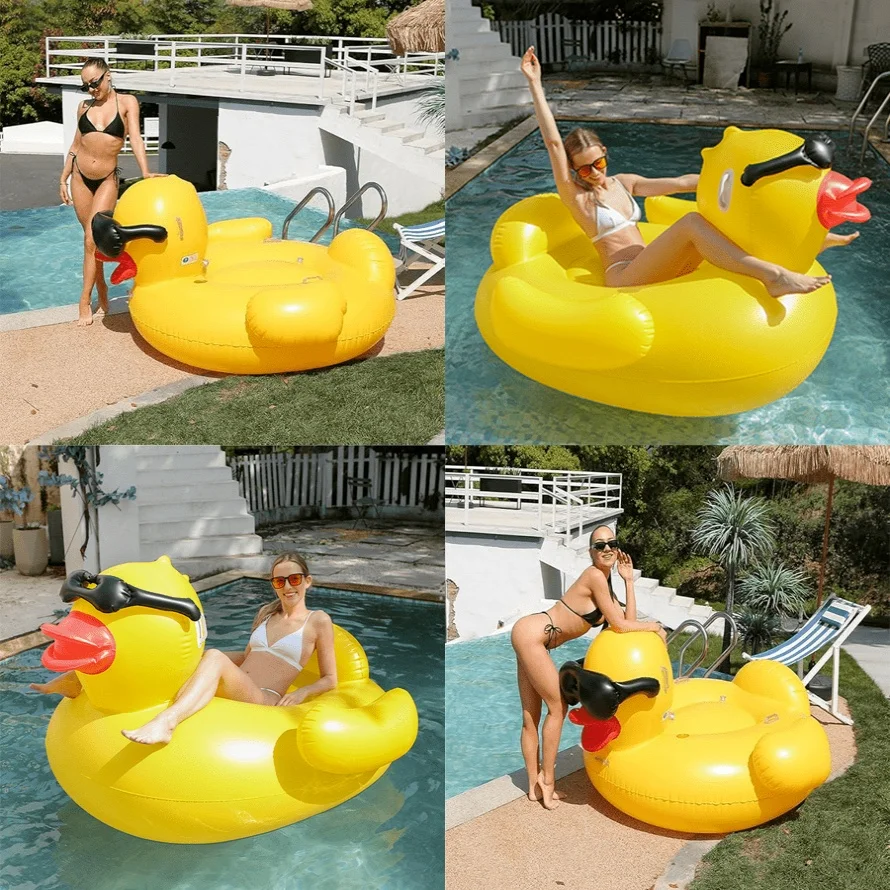 1 pc inflatable funny animal float, adult oversized sunglasses duck, inflatable duck pool float, giant sunglasses duck suitable
1 pc inflatable funny animal float, adult oversized sunglasses duck, inflatable duck pool float, giant sunglasses duck suitable