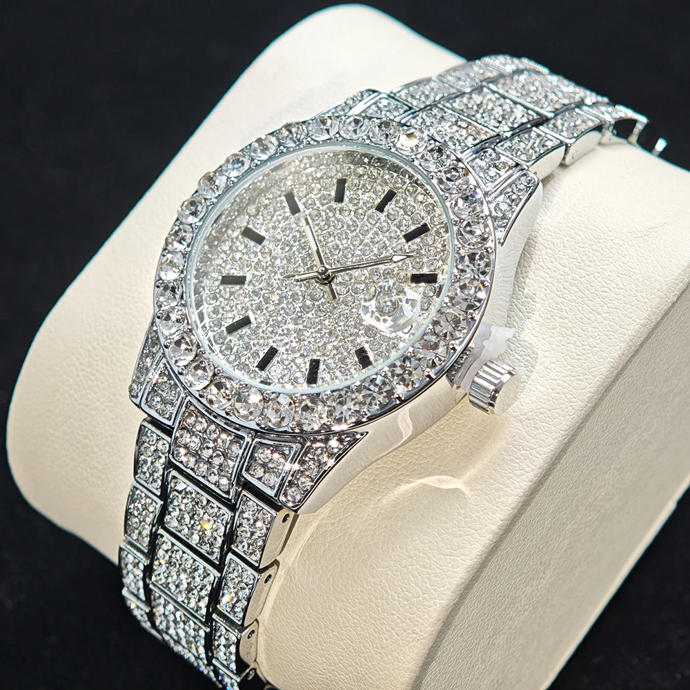 Fashion Diamond Watch For Women Luxury Stainless Steel Quartz Wristwatch Elegant Full Ice Out Shiny AAA Jewelry Watch Ladies
Fashion Diamond Watch For Women Luxury Stainless Steel Quartz Wristwatch Elegant Full Ice Out Shiny AAA Jewelry Watch Ladies
